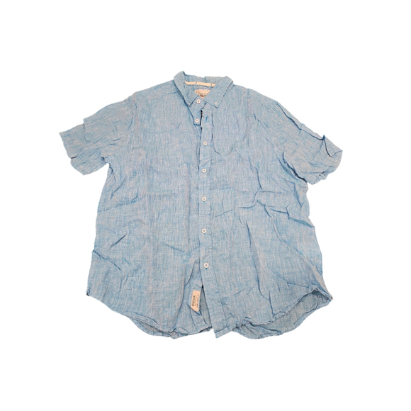 NWOT Heritage Report Collection Short Sleeve Linen Shirt Sz XL - Picture 3 of 8